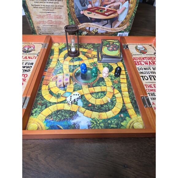 Jumanji the Game Real Wooden Box Edition of the Classic Adventure Board Game - Picture 6 of 16